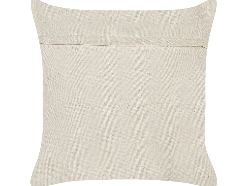 Sale Beliani Koristetyyny Puuvilla Beige/Harmaa 45 X 45 Cm 2 Kpl Alocasia