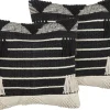 Tekstiilit<Beliani Koristetyyny Puuvilla Beige/Musta Geometrinen Kuvio 50 X 50 Cm 2 Kpl Chittoor