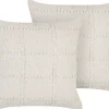 Fashion Beliani Koristetyyny Puuvilla Beige 45 X 45 Cm 2 Kpl Ixora
