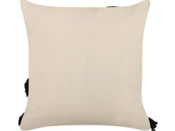 Tekstiilit<Beliani Koristetyyny Puuvilla Beige/Musta 45 X 45 Cm Fuchsia