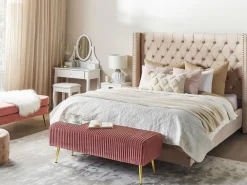 Store Beliani Koristetyyny Puuvilla Beige 35 X 55 Cm Papaver