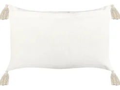 Store Beliani Koristetyyny Puuvilla Beige 35 X 55 Cm Papaver