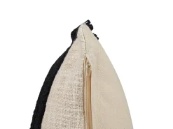 Hot Beliani Koristetyyny Puuvilla Beige/Musta 45 X 45 Cm 2 Kpl Fuchsia