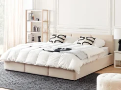 Hot Beliani Koristetyyny Puuvilla Beige/Musta 45 X 45 Cm 2 Kpl Fuchsia