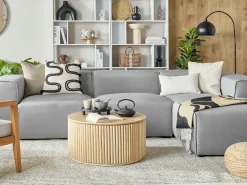 Hot Beliani Koristetyyny Puuvilla Beige/Musta 45 X 45 Cm 2 Kpl Fuchsia