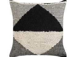 Online Beliani Koristetyyny Puuvilla Beige/Musta Tuftattu 50 X 50 Cm 2 Kpl Khora