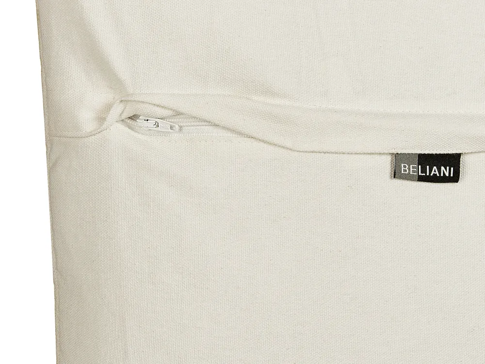 Online Beliani Koristetyyny Puuvilla Beige/Musta Tuftattu 50 X 50 Cm 2 Kpl Khora