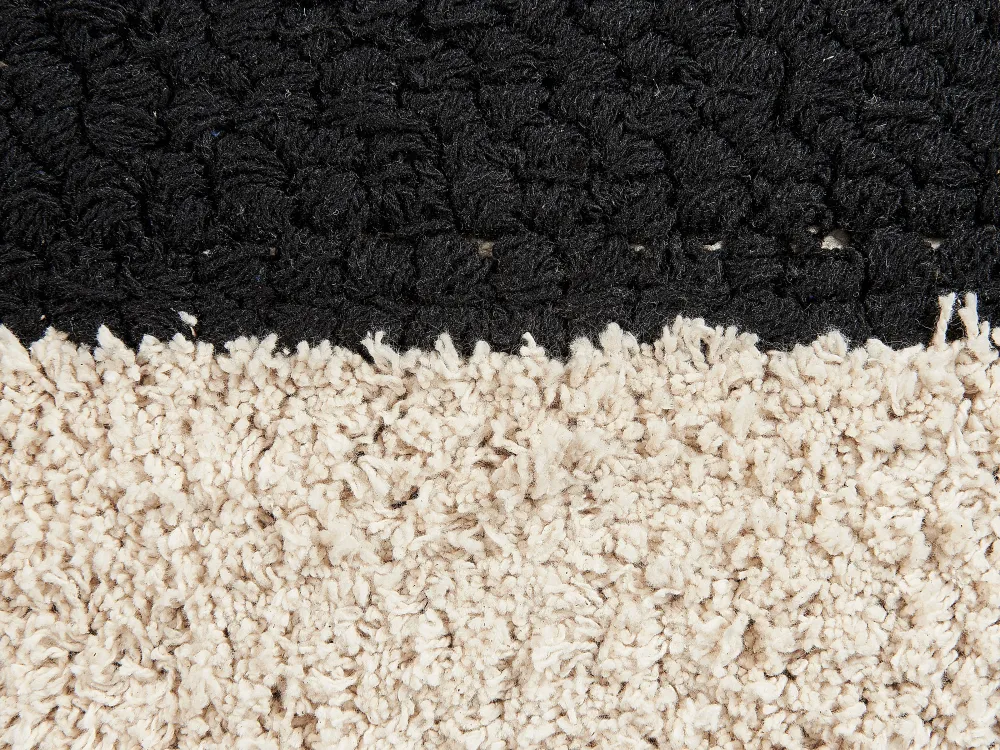Online Beliani Koristetyyny Puuvilla Beige/Musta Tuftattu 50 X 50 Cm 2 Kpl Khora