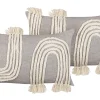 Cheap Beliani Koristetyyny Puuvilla Harmaa/Beige 35 X 35 Cm 2 Kpl Ocimum