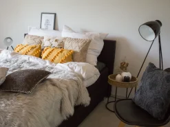 New Beliani Koristetyyny Puuvilla Harmaa Kohokuvioitu 45 X 45 Cm 2 Kpl Paika