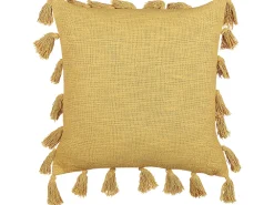 Lastenhuone<Beliani Koristetyyny Puuvilla Keltainen 45 X 45 Cm Lynchis