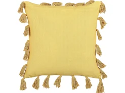 Lastenhuone<Beliani Koristetyyny Puuvilla Keltainen 45 X 45 Cm Lynchis