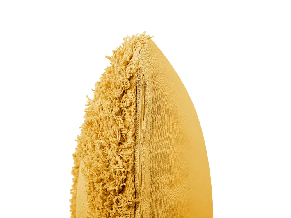 Shop Beliani Koristetyyny Puuvilla Keltainen 45 X 45 Cm 2 Kpl Rhoeo