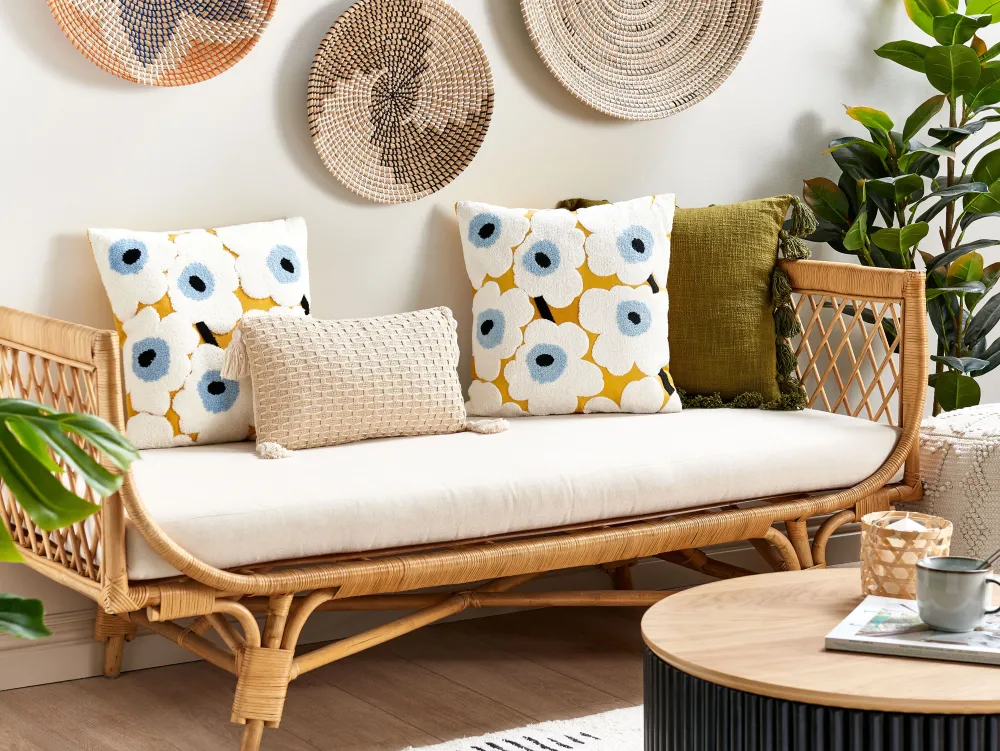 Flash Sale Beliani Koristetyyny Puuvilla Kirjailtu Monivarinen 45 X 45 Cm 2 Kpl Spruce