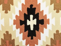 Store Beliani Koristetyyny Puuvilla Monivarinen Kirjailtu 50 X 50 Cm Serampore