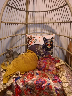 Tekstiilit<Beliani Koristetyyny Puuvilla Monivarinen Kirjailtu 50 X 50 Cm 2 Kpl Phusro