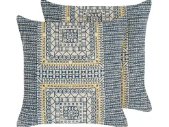 Tekstiilit<Beliani Koristetyyny Puuvilla Monivarinen Geometrinen Kuvio 50 X 50 Cm 2 Kpl Sidi