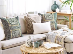 Tekstiilit<Beliani Koristetyyny Puuvilla Monivarinen Geometrinen Kuvio 50 X 50 Cm 2 Kpl Sidi