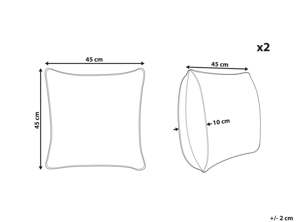 Hot Beliani Koristetyyny Puuvilla Monivarinen 45 X 45 Cm 2 Kpl Dicliptera