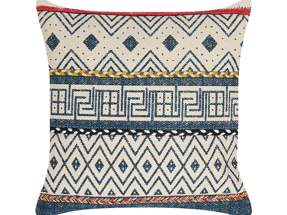 Online Beliani Koristetyyny Puuvilla Monivarinen Geometrinen Kuvio 50 X 50 Cm 2 Kpl Souk