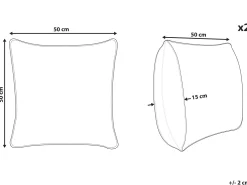 Online Beliani Koristetyyny Puuvilla Monivarinen Geometrinen Kuvio 50 X 50 Cm 2 Kpl Souk