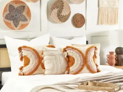 New Beliani Koristetyyny Puuvilla Monivarinen 45 X 45 Cm 2 Kpl Lablab