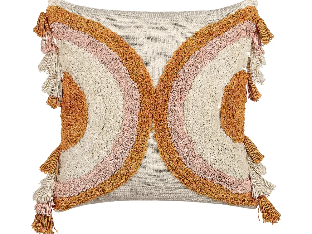 New Beliani Koristetyyny Puuvilla Monivarinen 45 X 45 Cm 2 Kpl Lablab