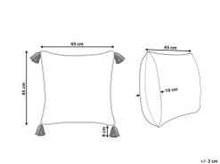Outlet Beliani Koristetyyny Puuvilla Monivarinen 45 X 45 Cm Setosa