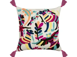 Flash Sale Beliani Koristetyyny Puuvilla Monivarinen Kirjailtu 50 X 50 Cm Raiganj