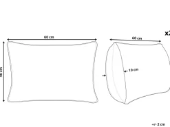 Tekstiilit<Beliani Koristetyyny Puuvilla Monivarinen Kirjailtu 40 X 60 Cm 2 Kpl Majra