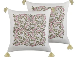 Hot Beliani Koristetyyny Puuvilla Monivarinen 45 X 45 Cm 2 Kpl Carissa