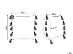 Shop Beliani Koristetyyny Puuvilla Monivarinen 45 X 45 Cm Bouvardia