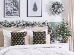 Best Sale Beliani Koristetyyny Puuvilla Musta/Kultainen 45 X 45 Cm 2 Kpl Leroy