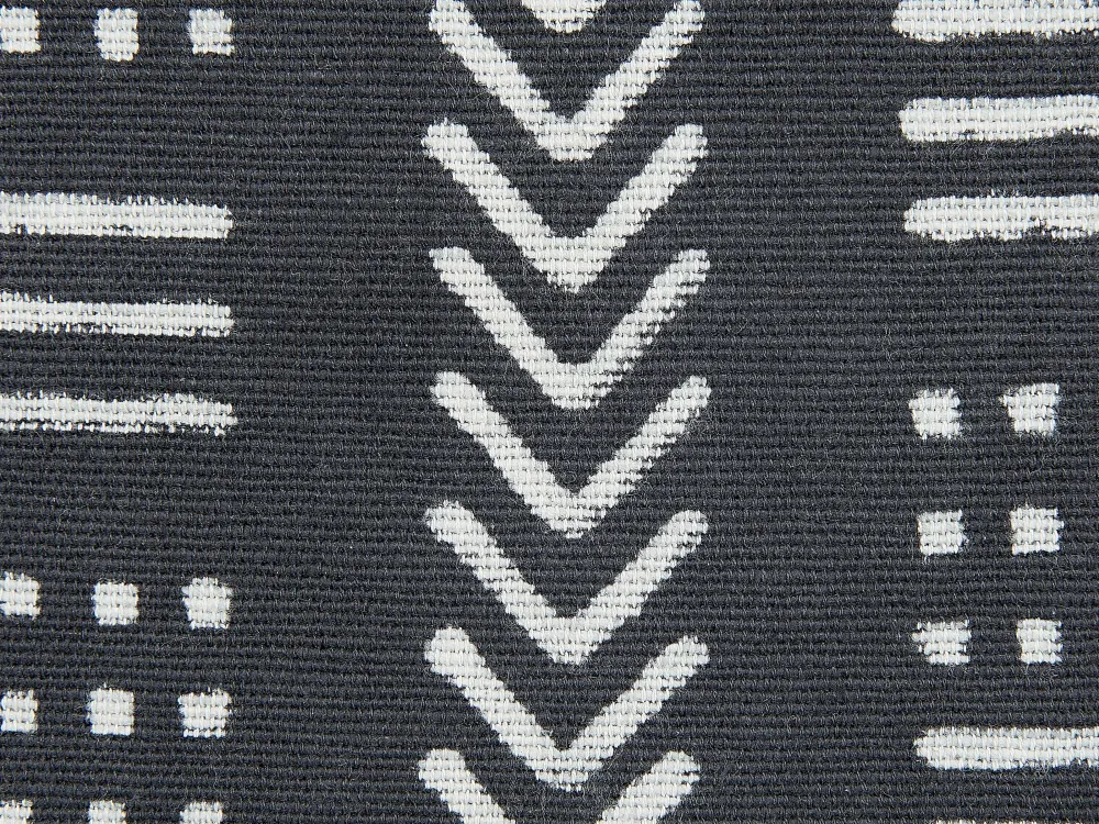 Hot Beliani Koristetyyny Puuvilla Musta/Valkoinen 45 X 45 Cm 2 Kpl Benzoin