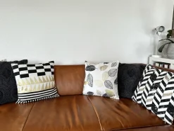 Tekstiilit<Beliani Koristetyyny Puuvilla Mustavalkoinen 45 X 45 Cm 2 Kpl Dalia