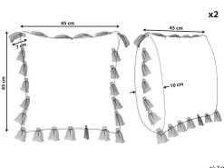 Tekstiilit<Beliani Koristetyyny Puuvilla Oliivinvihrea 45 X 45 Cm 2 Kpl Lynchis