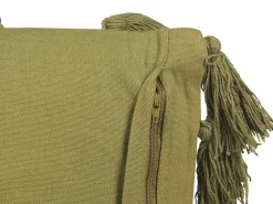 Fashion Beliani Koristetyyny Puuvilla Oliivinvihrea 45 X 45 Cm Lynchis