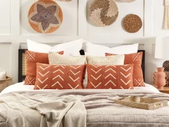 Tekstiilit<Beliani Koristetyyny Puuvilla Oranssi 35 X 55 Cm Albium