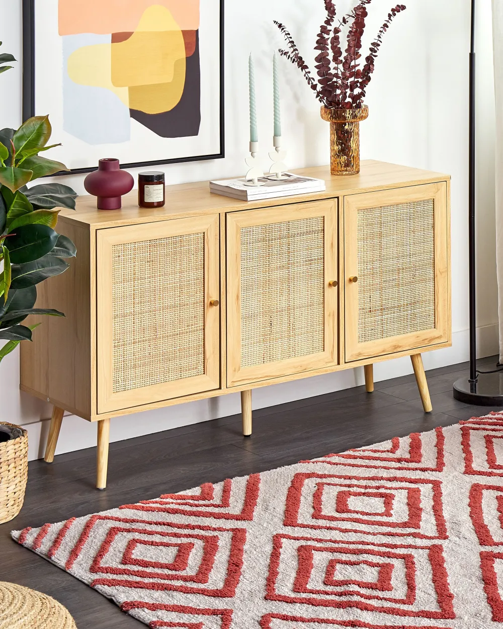 New Beliani Koristetyyny Puuvilla Oranssi Tuftattu 45 X 45 Cm 2 Kpl Avium