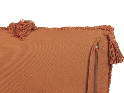 New Beliani Koristetyyny Puuvilla Oranssi Tuftattu 45 X 45 Cm 2 Kpl Avium