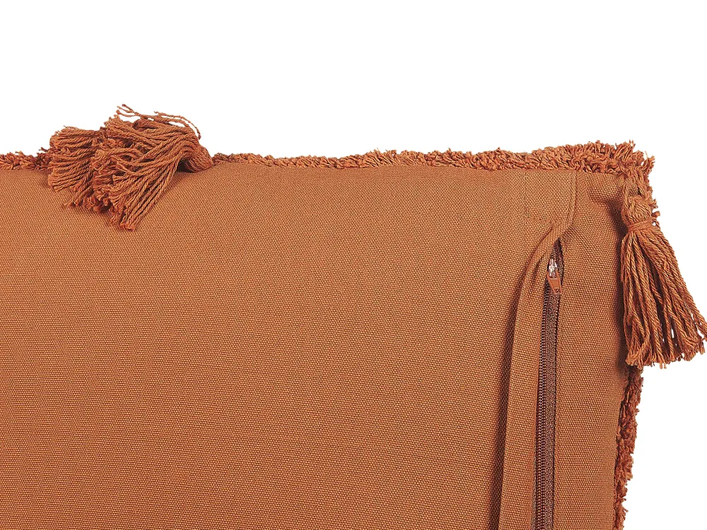 New Beliani Koristetyyny Puuvilla Oranssi Tuftattu 45 X 45 Cm 2 Kpl Avium