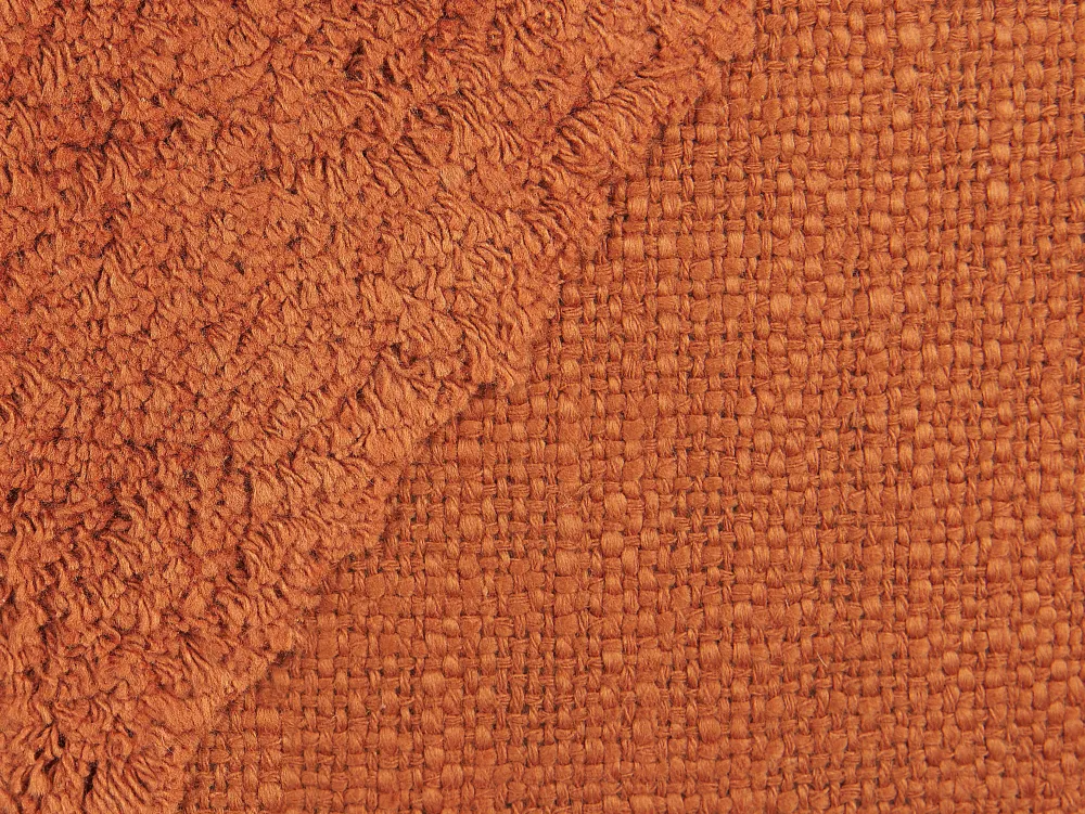 New Beliani Koristetyyny Puuvilla Oranssi Tuftattu 45 X 45 Cm 2 Kpl Avium