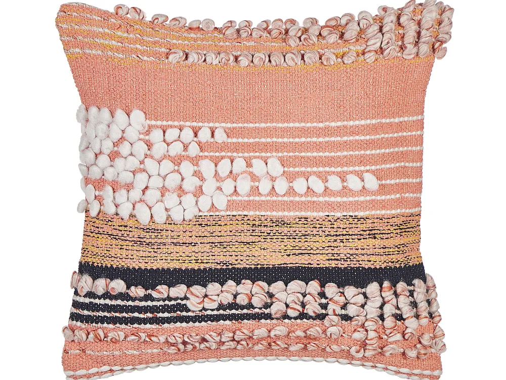 Outlet Beliani Koristetyyny Puuvilla Oranssi 45 X 45 Cm Deutzia