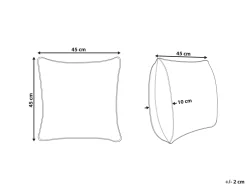 Outlet Beliani Koristetyyny Puuvilla Oranssi 45 X 45 Cm Deutzia