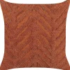 Tekstiilit<Beliani Koristetyyny Puuvilla Oranssi Tuftattu 45 X 45 Cm Lewisia