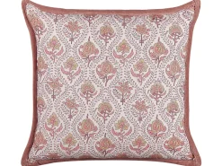 Clearance Beliani Koristetyyny Puuvilla Punainen/Valkoinen 45 X 45 Cm Picea