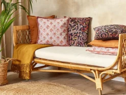 Tekstiilit<Beliani Koristetyyny Puuvilla Punainen/Valkoinen 45 X 45 Cm 2 Kpl Picea