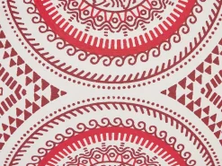 Best Sale Beliani Koristetyyny Puuvilla Punainen/Valkoinen 30 X 50 Cm Anthemis