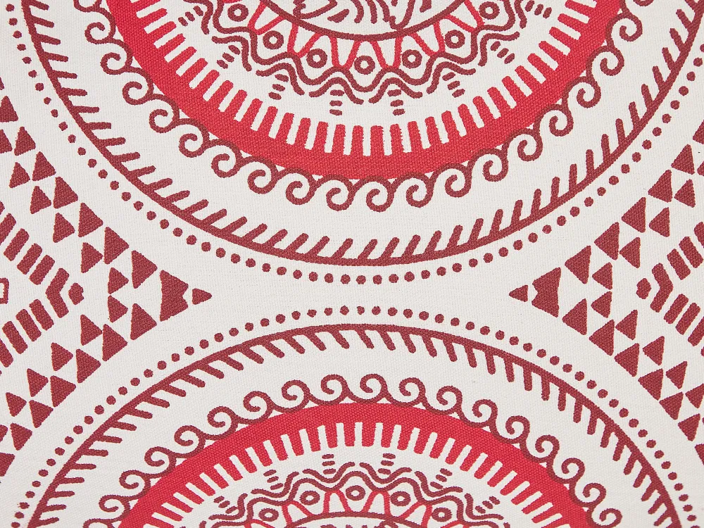 Best Sale Beliani Koristetyyny Puuvilla Punainen/Valkoinen 30 X 50 Cm Anthemis