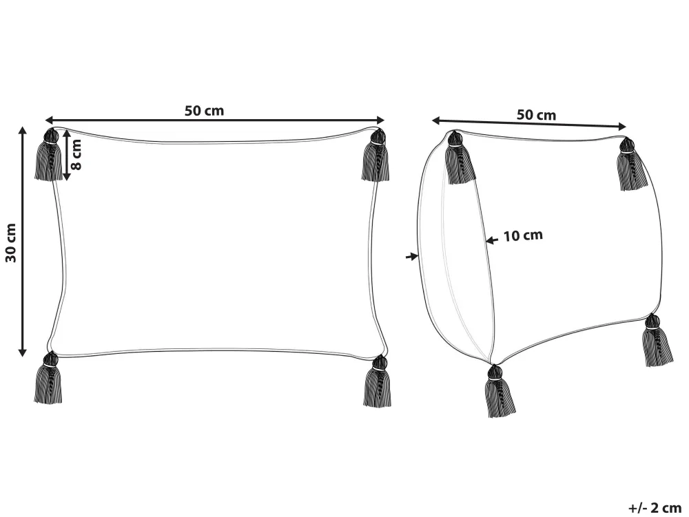 Best Sale Beliani Koristetyyny Puuvilla Punainen/Valkoinen 30 X 50 Cm Anthemis